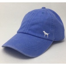 Victoria&apos;s Secret PINK Baseball Cap Periwinkle Blue Hat White Puppy Dog Logo NEW  eb-98665964